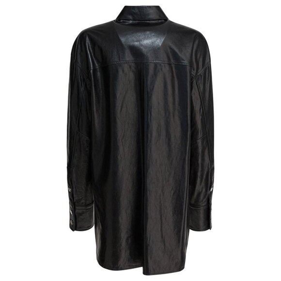 Max Mara Sportmax Leather Shirt tag size 36 Women - Picture 2 of 4